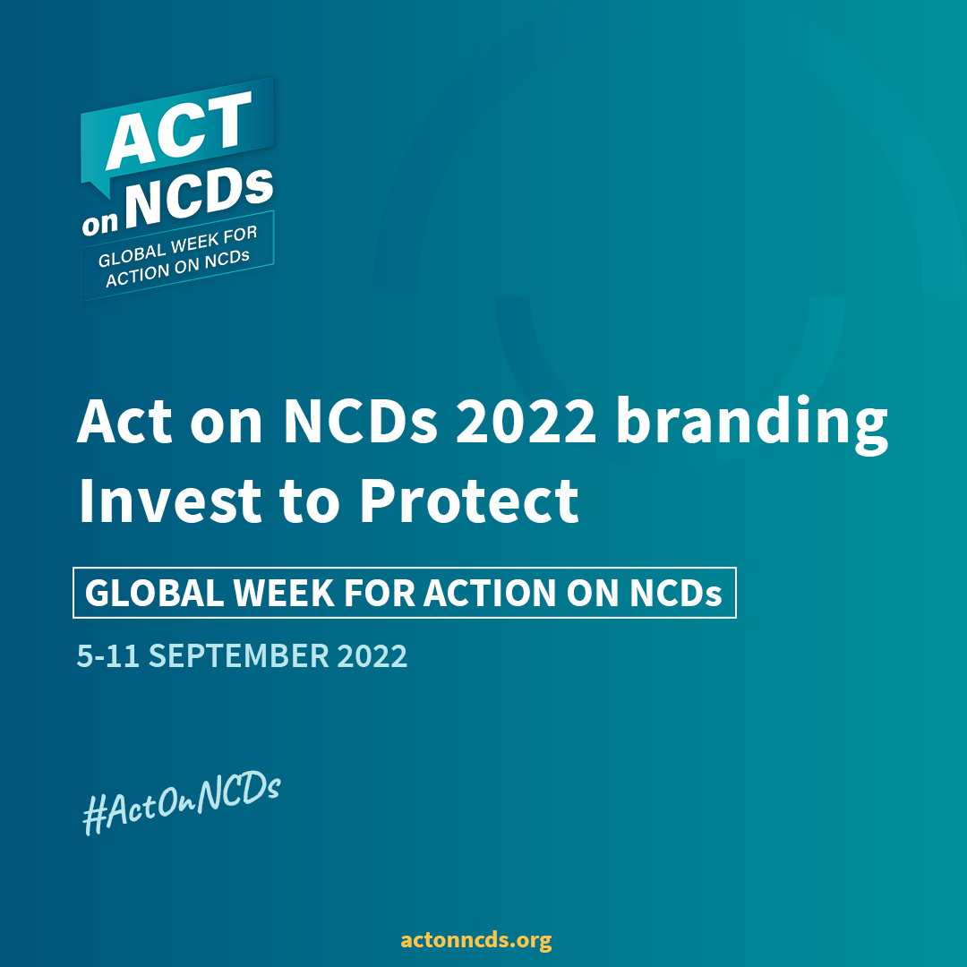 Act on NCDs: 2021 Community Engagement - brand guidelines cover