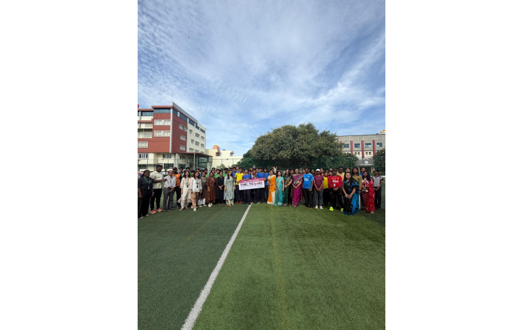 Turning Commitments into Action! 🏏 Celebrating the importance of sports and teamwork, our teachers and students, along with those from neighbouring schools, came together for an exciting cricket match. The match was a highlight of Global Week for Action – Time to Lead, turning our commitment to health and well-being into meaningful action on the field.