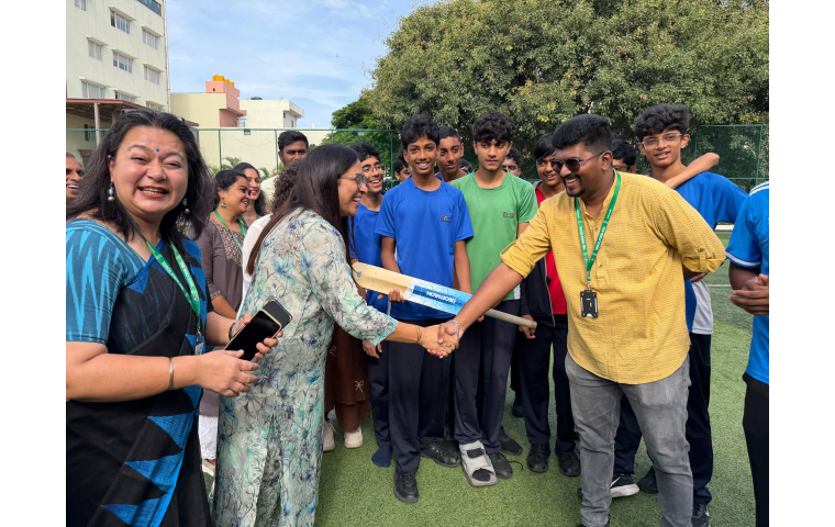 Time to Lead: From Advocacy to Action 🏏  Promoting the power of sport and physical activity for a healthier life, our cricket match brought students and teachers together to turn the Time to Lead message into action.  Play. Move. Lead. Act for Health.