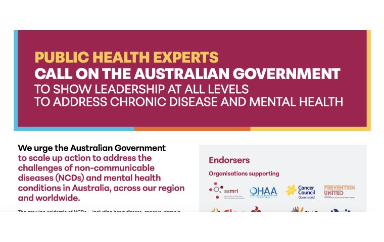 Screenshot of page 1 of the letter to the Australian Government