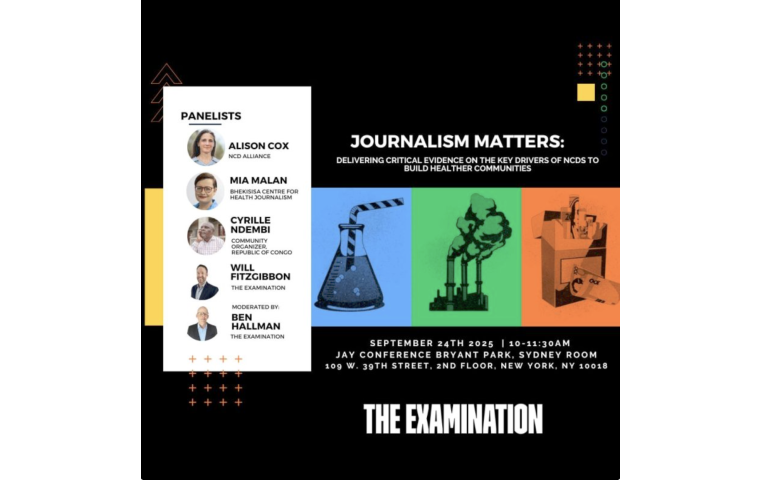 Promo card for the event, Journalism Matters: A vital accountability ally in the battle for stronger NCD policies and healthier communities