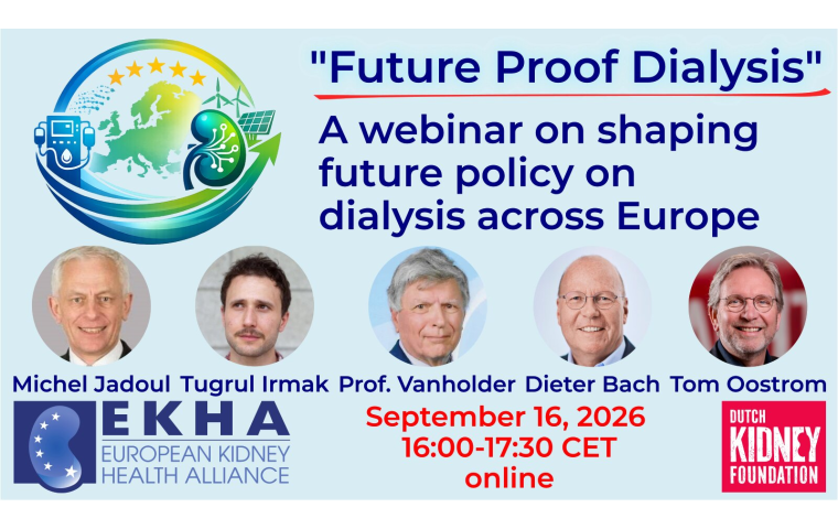 Future Proof Dialysis: a webinar on shaping future policy on dialysis across Europe