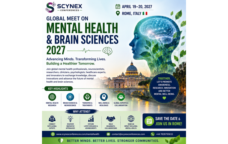 Mental Health 2027 | April 19-20, 2027 Rome, Italy