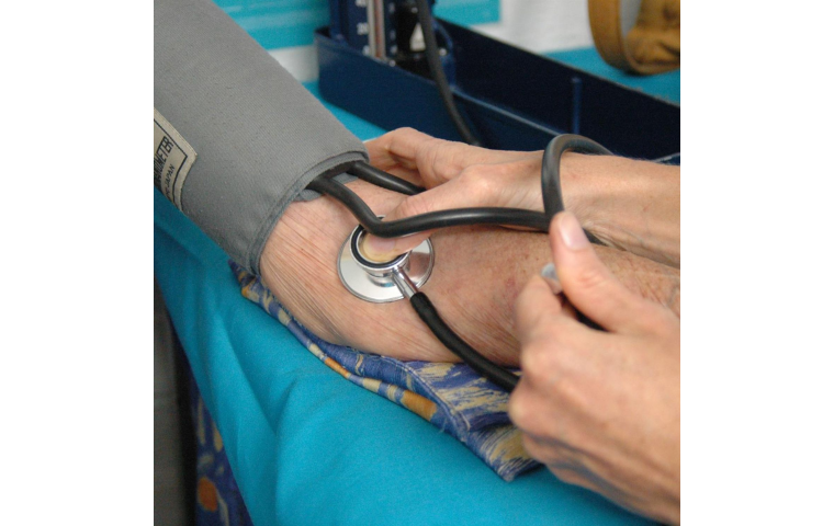 Close up of blood pressure measurement