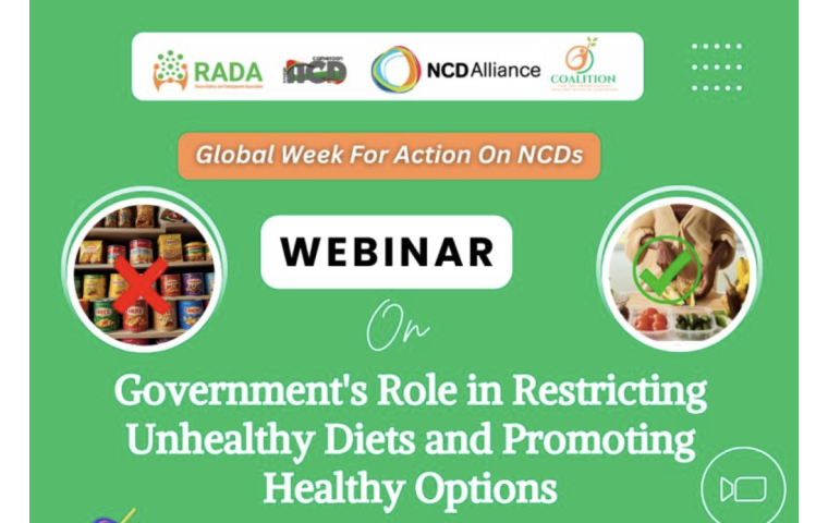 Promo card for the event, Government's Role in Restricting Unhealthy Diets and Promoting Healthy Options