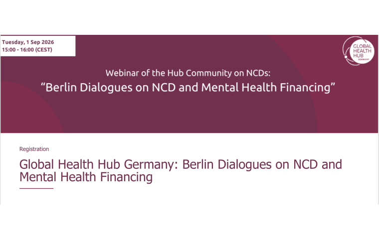 Registration page for: Berlin Dialogues on NCD and Mental Health Financing 