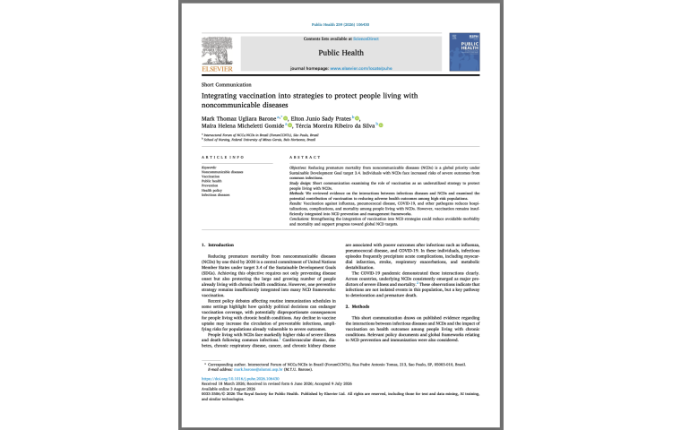 Integrating vaccination into strategies to protect people living with noncommunicable diseases