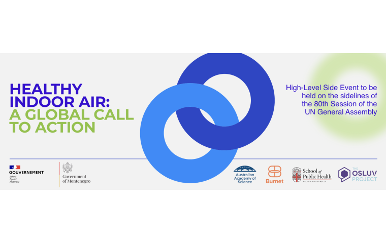 Promo card for the event, Healthy Indoor Air: A Global Call to Action
