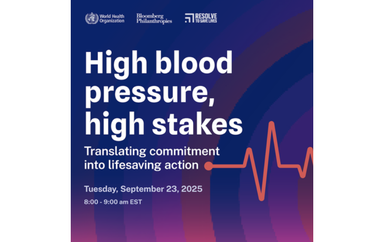 Promo card for the event, High blood pressure, high stakes: Translating commitment into lifesaving action