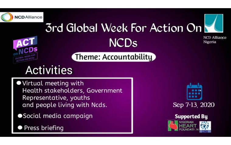Global Week for Action on NCDs Promotional Banner.
