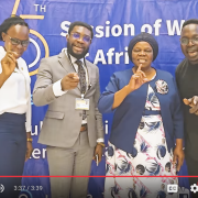 Screenshot from intro video of series, NCD Voices at the 75th Session of the WHO AFRO Regional Committee Meeting