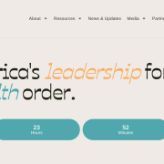 Website of the Africa Health Agenda International Conference