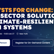 Promo card for event - Catalysts for Change: Cross-sector Solutions for Climate-Resilient Health Systems