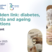 Promo card for the event, The hidden link: diabetes, dementia and ageing populations