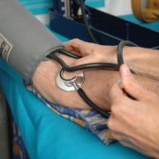 Close up of blood pressure measurement
