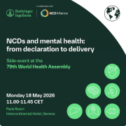 Promotion for the event NCDs and mental health: from declaration to delivery