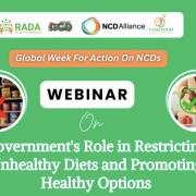 Promo card for the event, Government's Role in Restricting Unhealthy Diets and Promoting Healthy Options