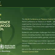 Screenshot of the home page for the World Conference on Tobacco Control 2025