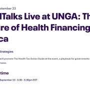Website description of event - The Future of Health Financing in Africa