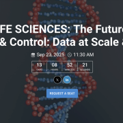 Promo card for the event, The Future of NCDs’ Prevention & Control: Data at Scale & Genomics