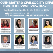 Promo card for the event, Mouth Matters: Civil Society Drives Health Through Oral Health