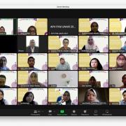 Participants for virtual joint lecture between UiTM and Unair.