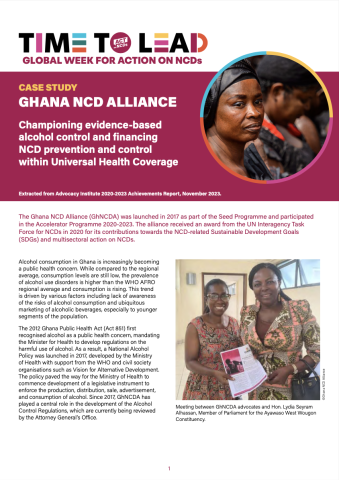 Ghana NCD Alliance case study cover
