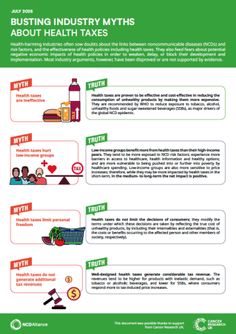 Busting industry myths on health taxes