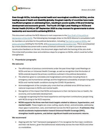 Political Declaration response snapshot