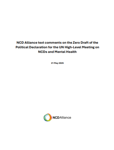 Political Declaration Zero draft text comments cover