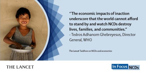 Economic impacts of NCDs quote by Tedros