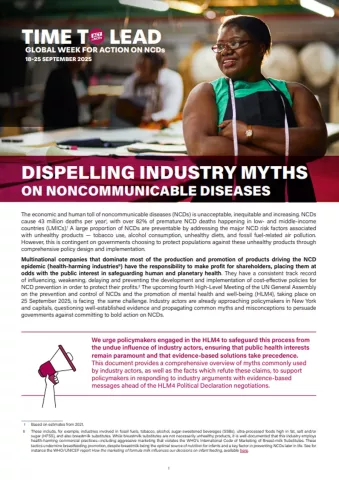 Industry myths fact sheet April 2025 cover