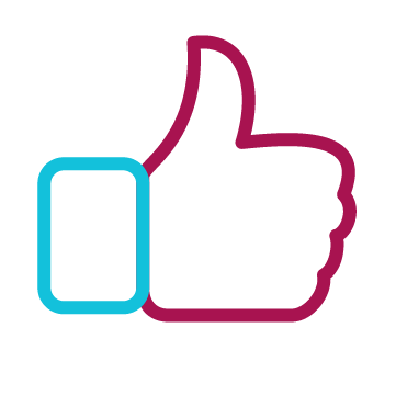 Thumbs up 'Get Social' icon