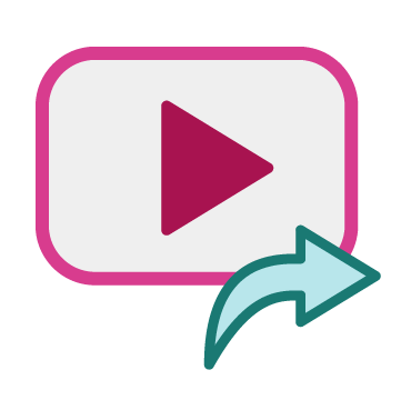 Video play button 'Watch & Share' icon