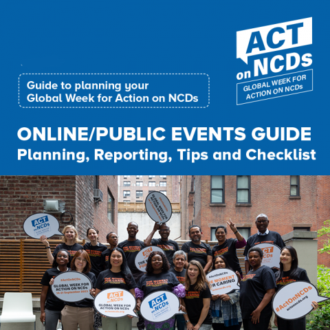 Cover of the online public events guide NCDs 2024