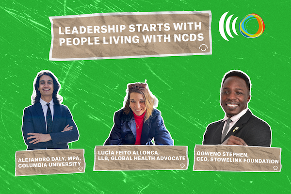 Leadership and people living with NCDs podcast cover