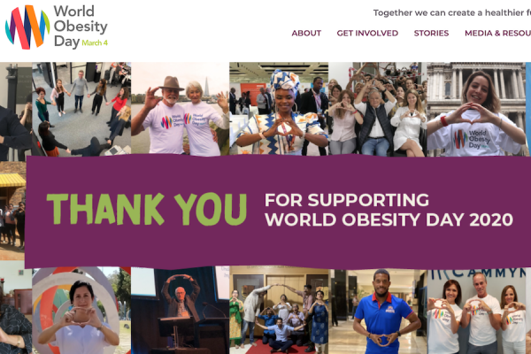 World Obesity Day 2020 thank you banner W4A blog