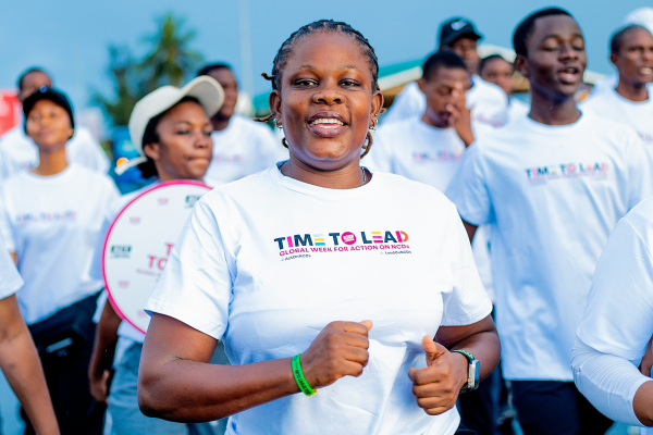 Tanzania NCDA advocate during a Global Week for Action event