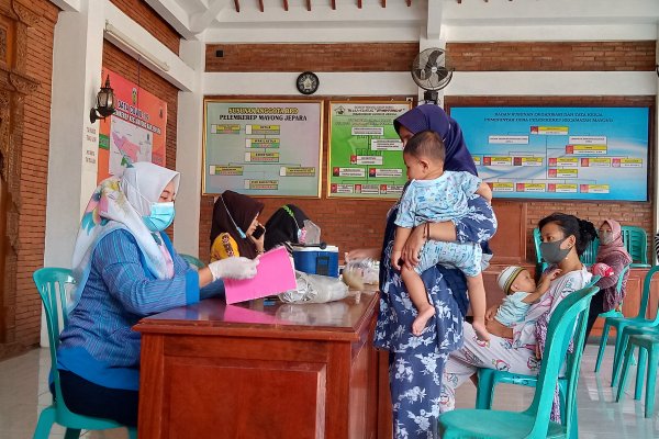 Jepara, Central Java, 23 - March - 2021, an integrated health service post, Posyandu is one of the community-based health efforts
