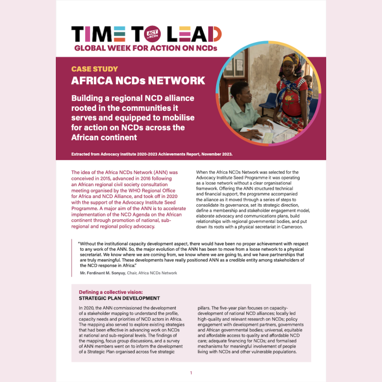 Africa NCDs Network case study cover