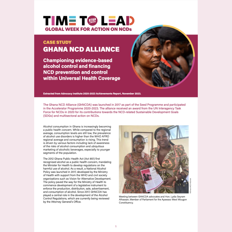 Ghana NCD Alliance case study cover