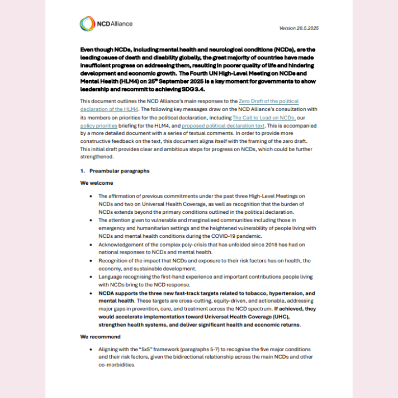 Political Declaration response snapshot