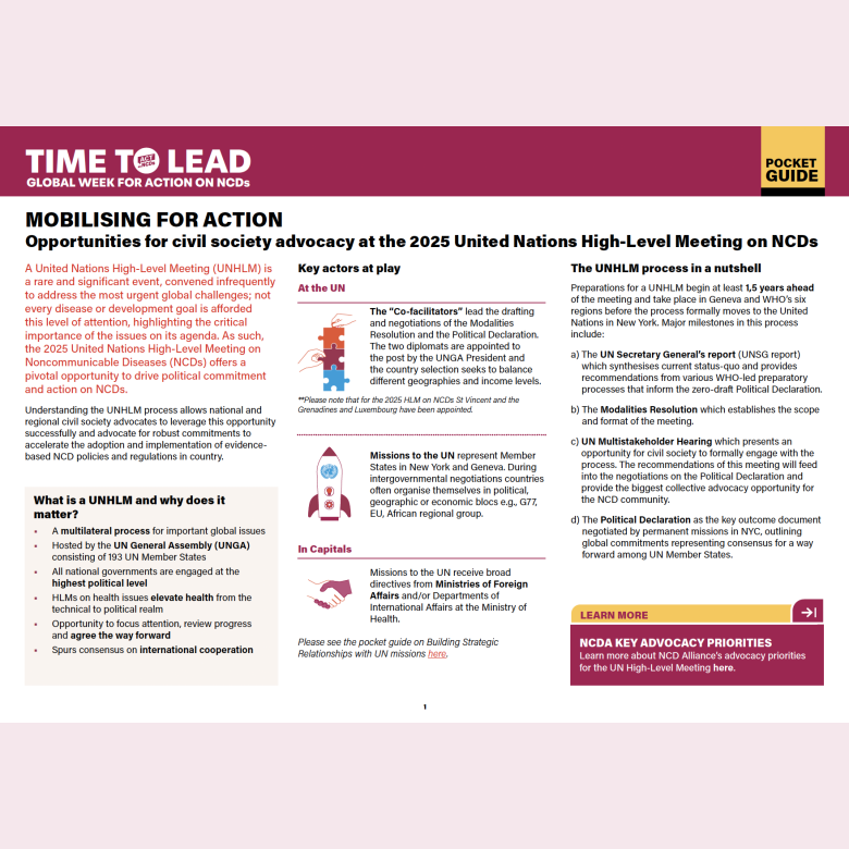 Pocket Guide: mobilising for action