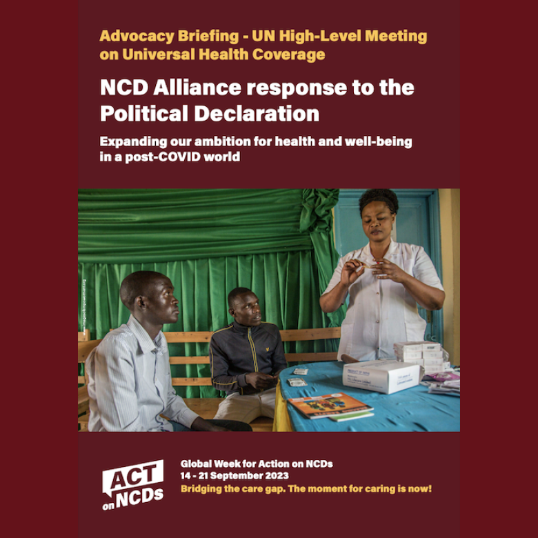 NCDA response HLM UHC - Advocacy briefing - cover