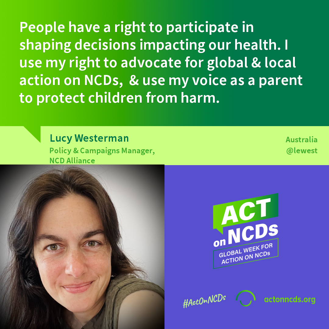 Lucy Westerman • Global Week for Action on NCDs